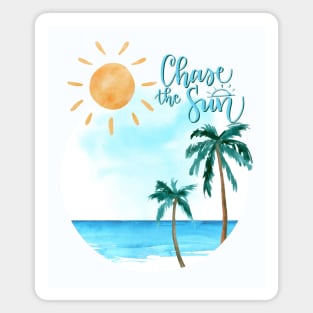 Beach summertime Adventure Explore the world travel lover palm tree sun Magnet